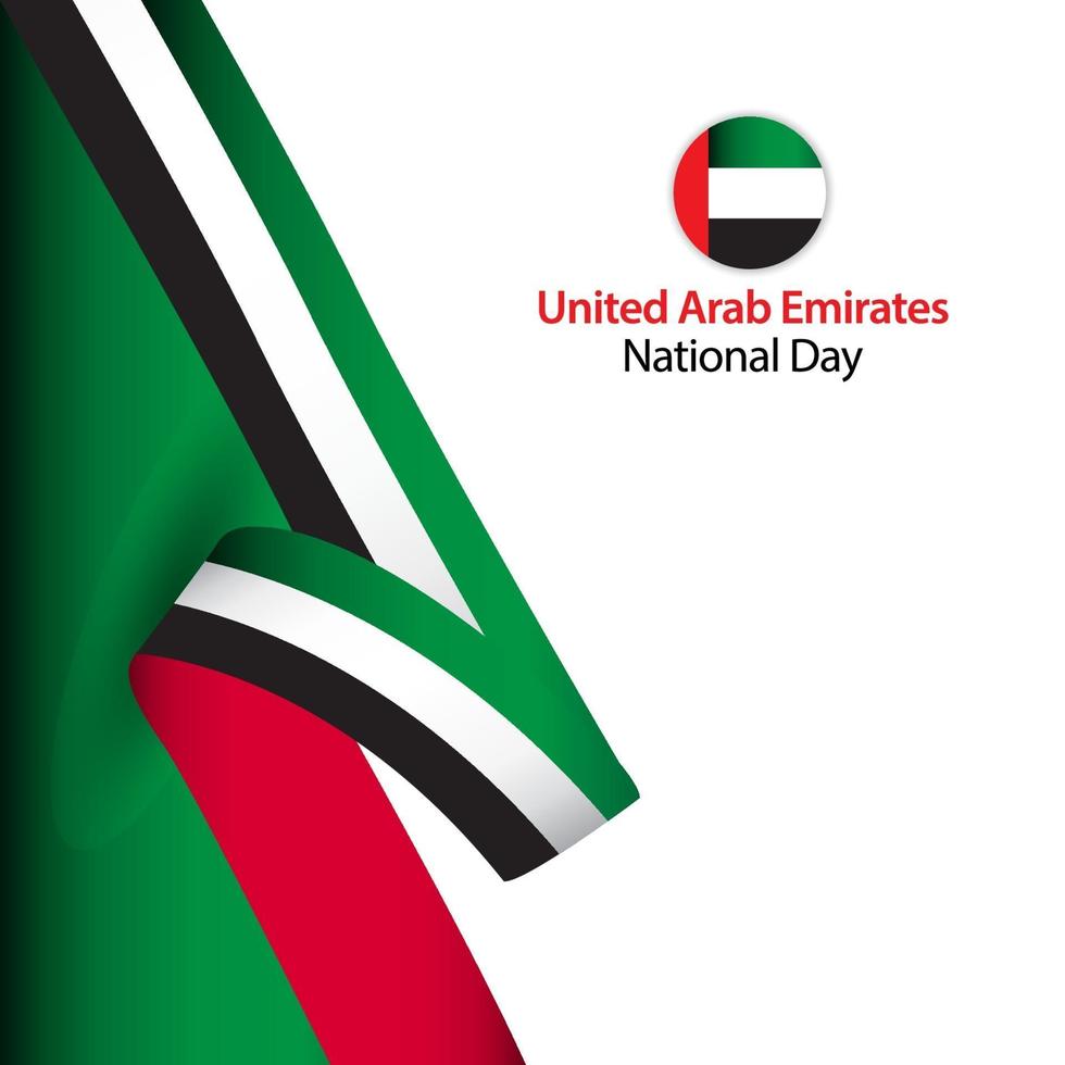 verenigde arabische emiraten nationale feestdag vector sjabloon ontwerp illustratie