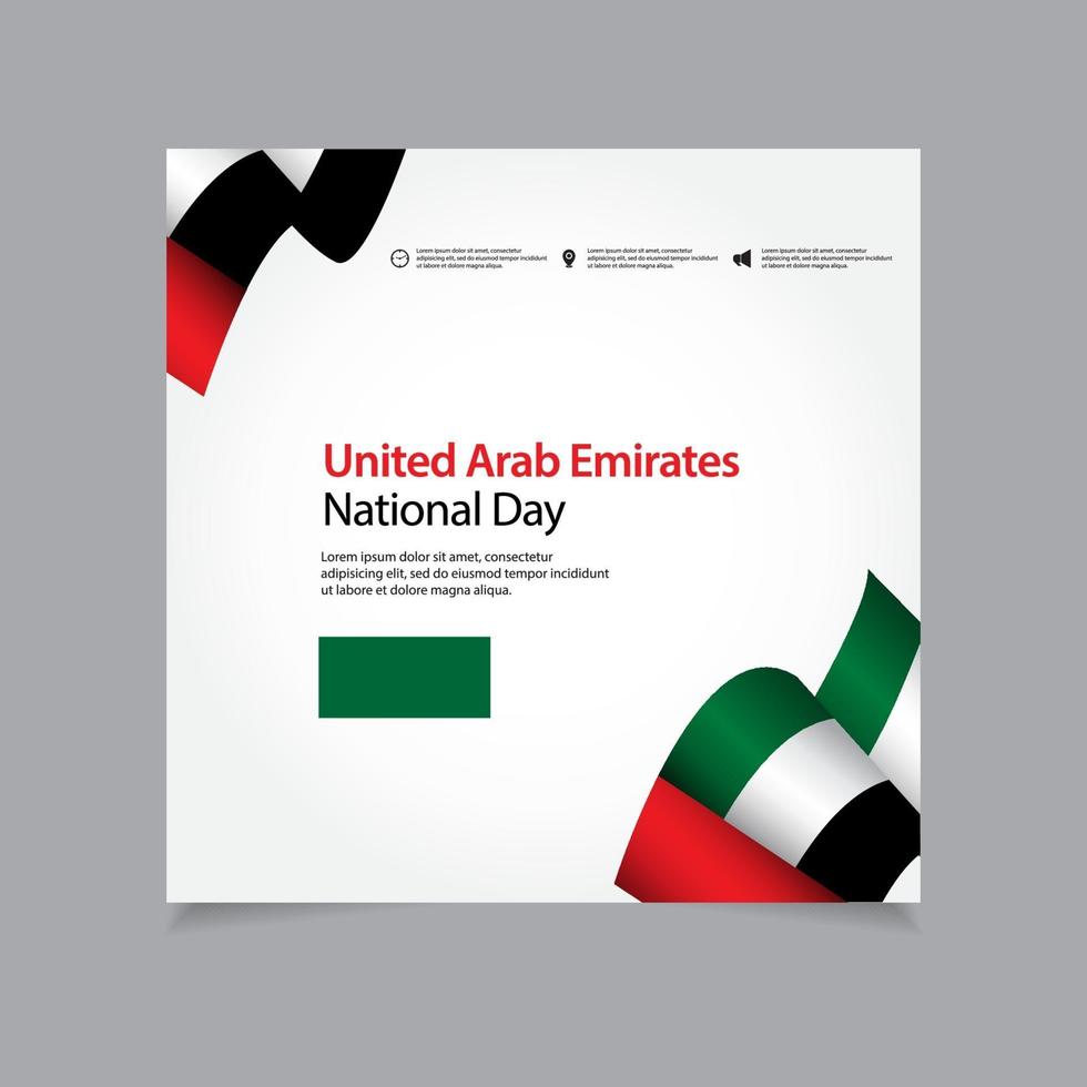 verenigde arabische emiraten nationale feestdag vector sjabloon ontwerp illustratie