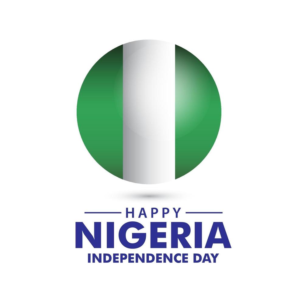 gelukkige nigeria onafhankelijkheidsdag vector sjabloon ontwerp illustratie