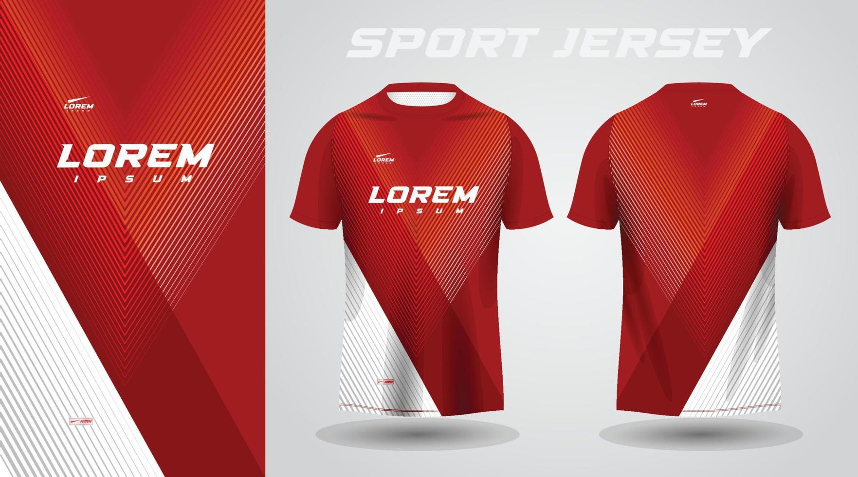 rood overhemd voetbal Amerikaans voetbal sport Jersey sjabloon ontwerp mockup vector