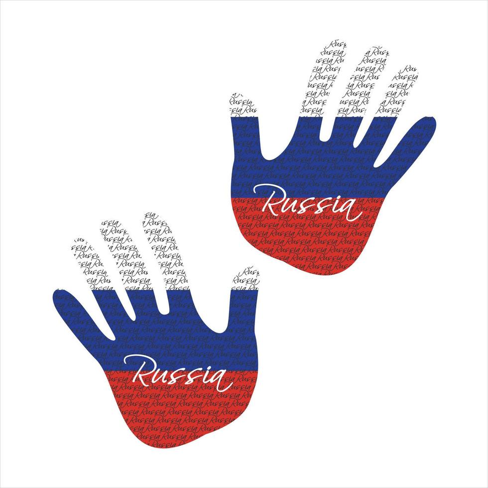 Rusland vlag hand- vector