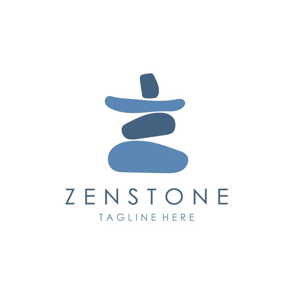 evenwichtig zen steen logo sjabloon vector