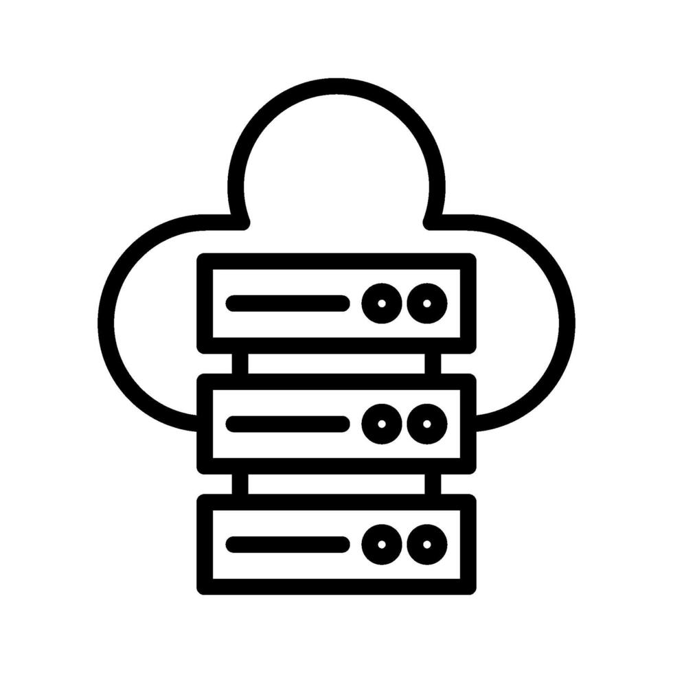 cloud database pictogram vector