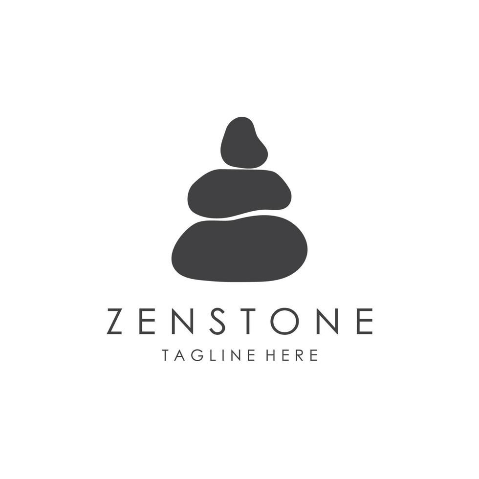 evenwichtig zen steen logo sjabloon vector