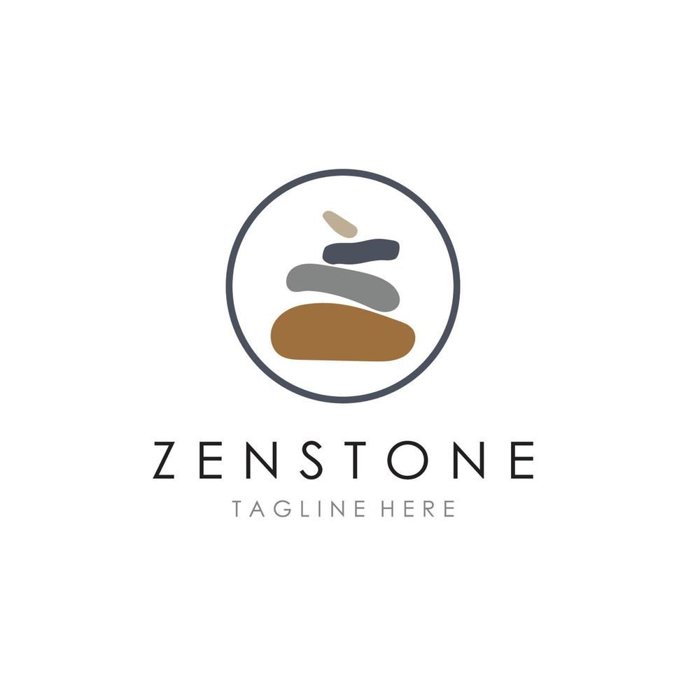 evenwichtig zen steen logo sjabloon vector