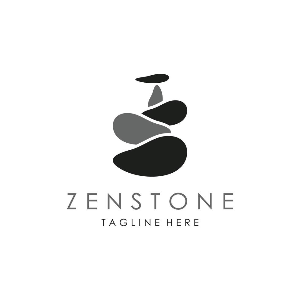 evenwichtig zen steen logo sjabloon vector