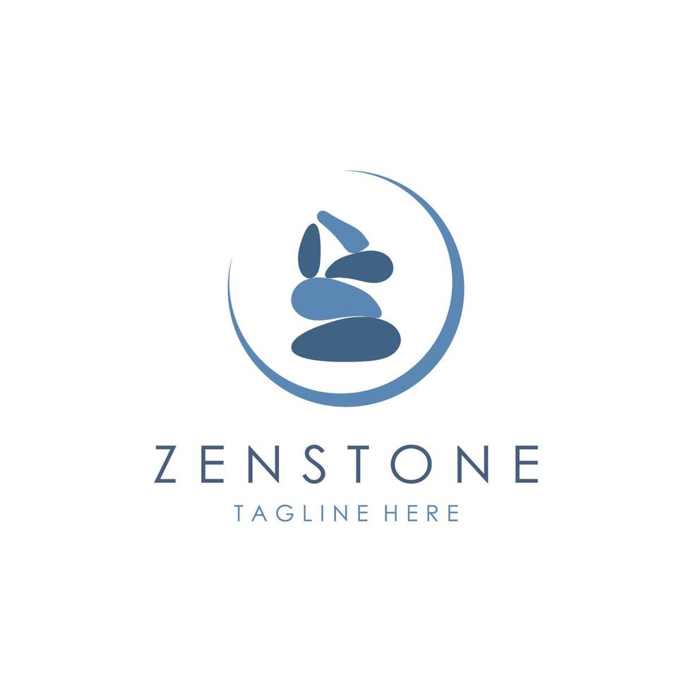 evenwichtig zen steen logo sjabloon vector