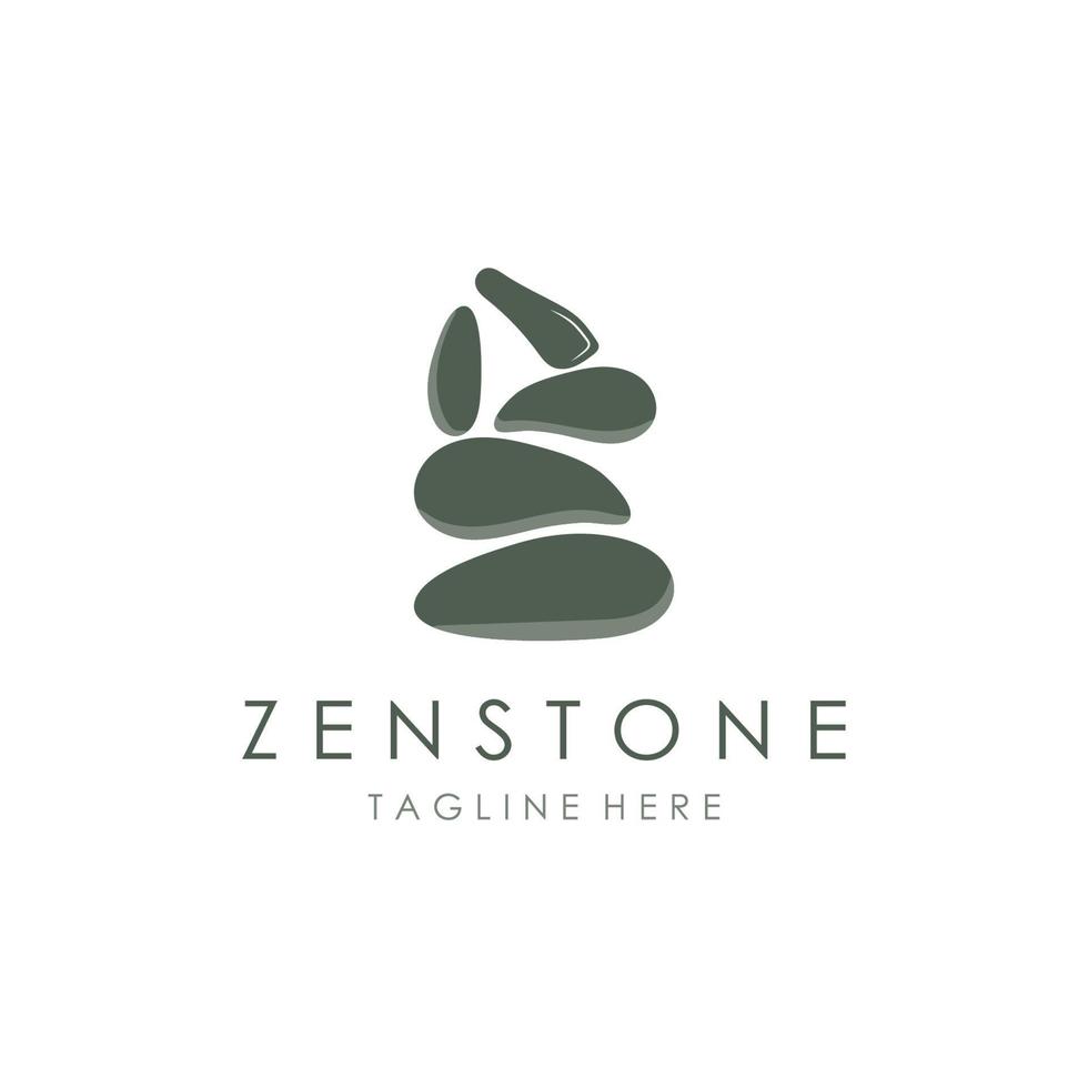 evenwichtig zen steen logo sjabloon vector