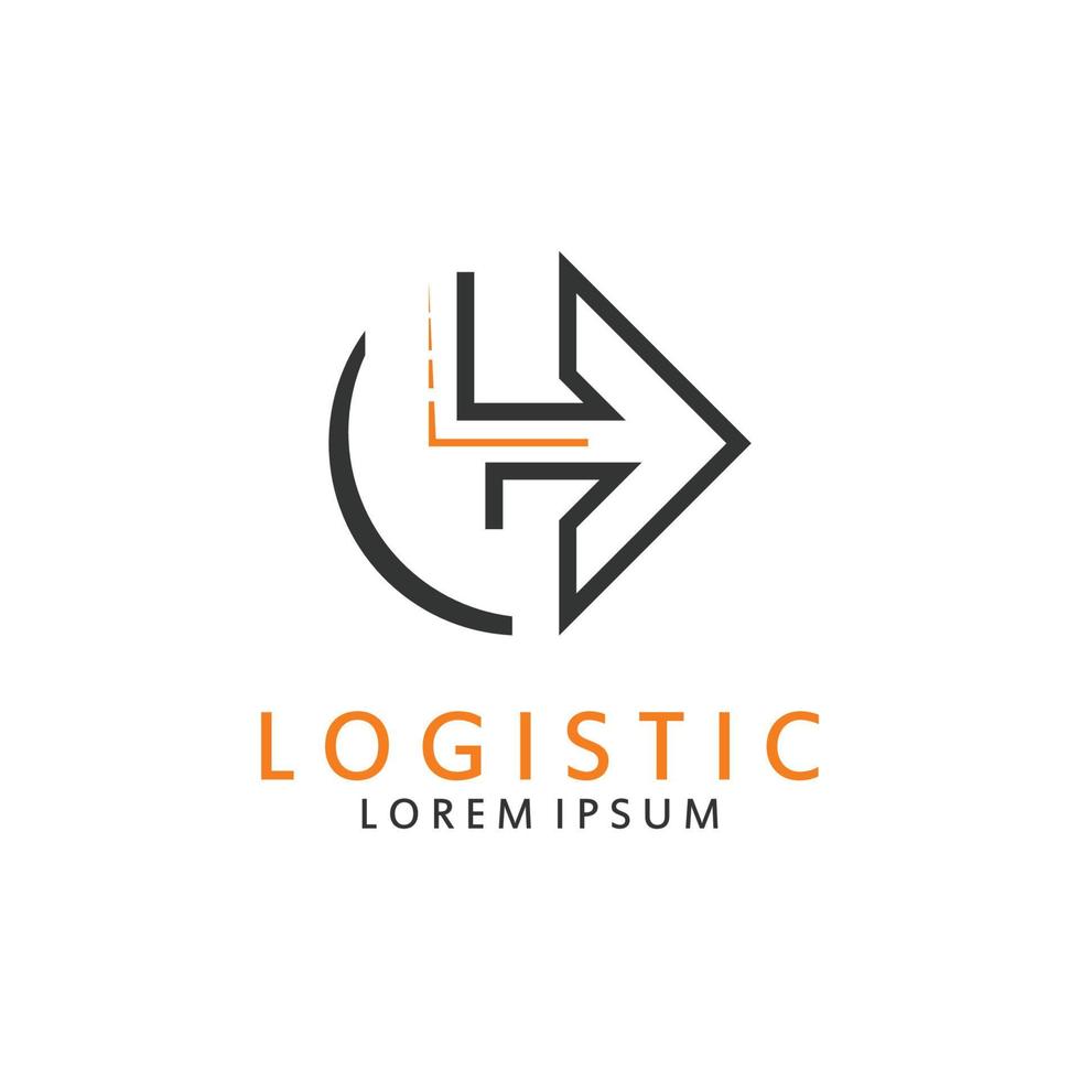 logistiek logo voor bedrijf en bedrijf. vector sjabloon ontwerp voor levering onderhoud.