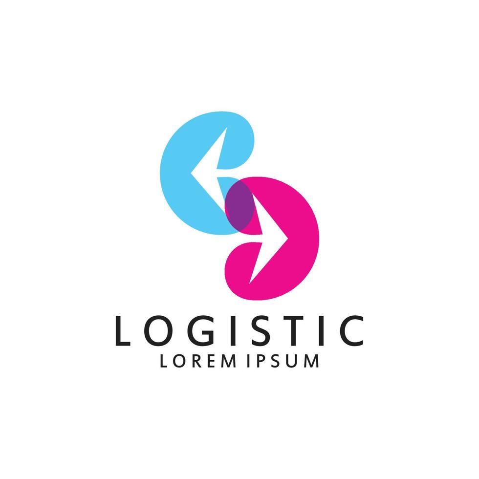 logistiek logo voor bedrijf en bedrijf. vector sjabloon ontwerp voor levering onderhoud.