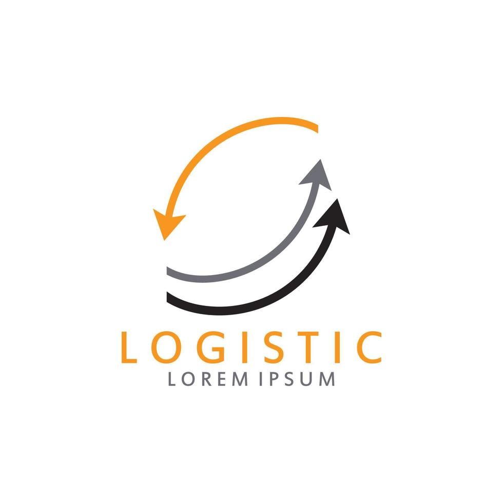 logistiek logo voor bedrijf en bedrijf. vector sjabloon ontwerp voor levering onderhoud.