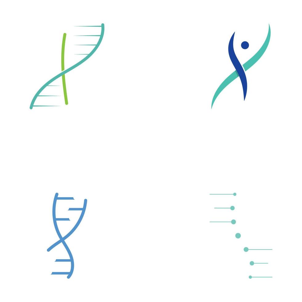 menselijk dna element logo vector