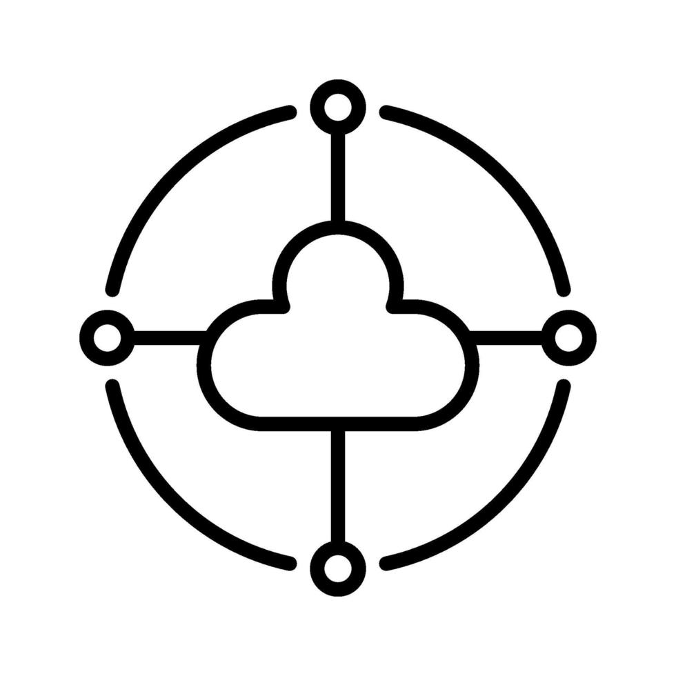 wolk netwerkpictogram vector