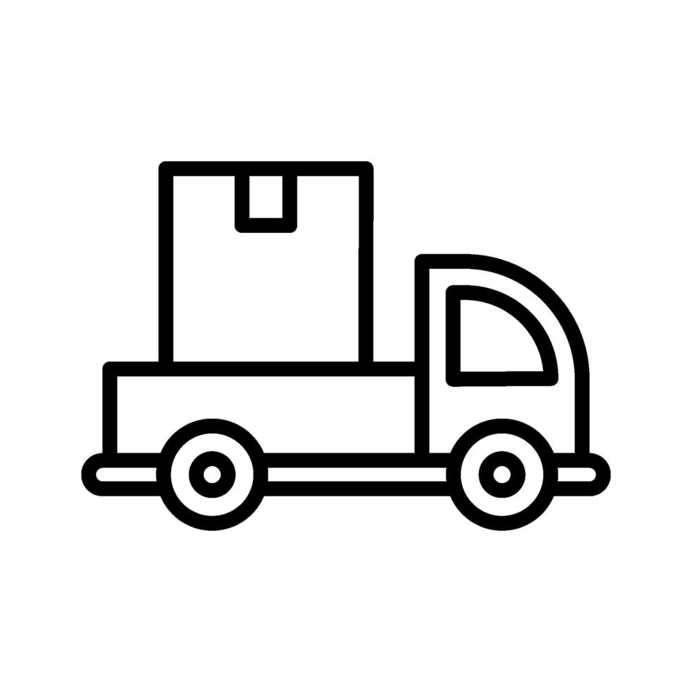 levering vrachtwagen pictogram vector