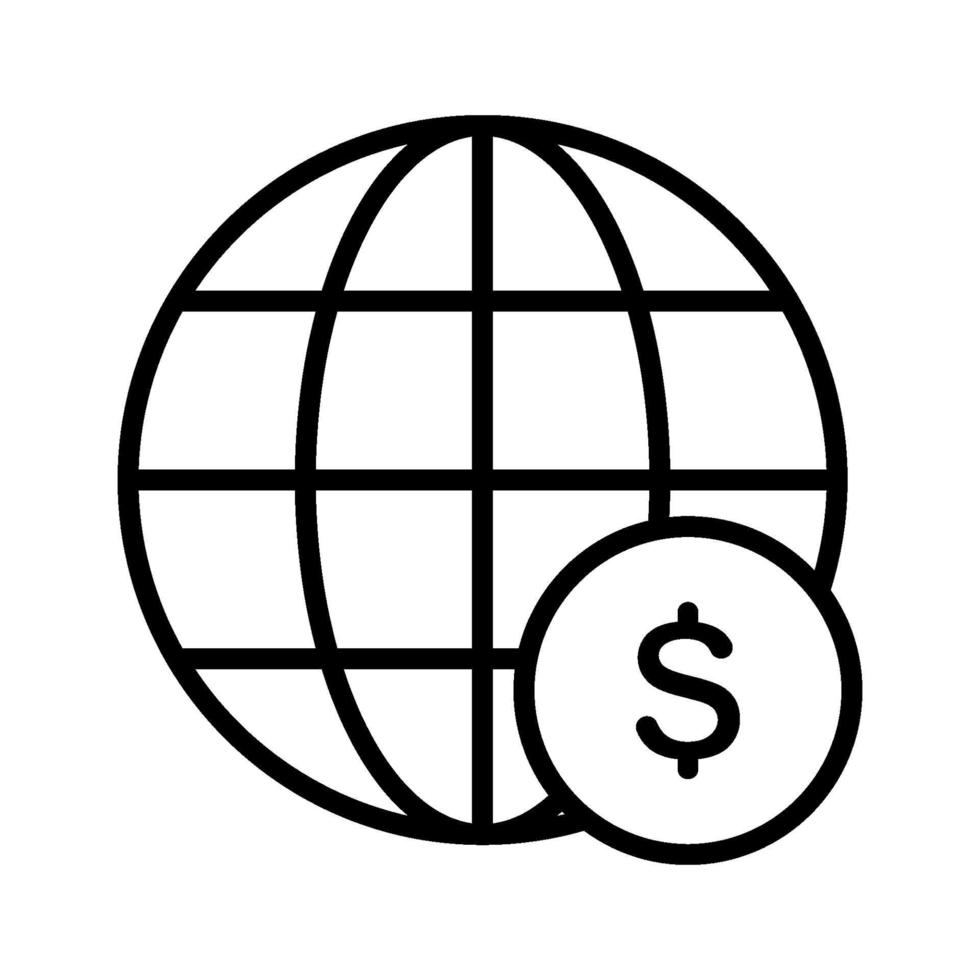 wereldwijde valutapictogram vector