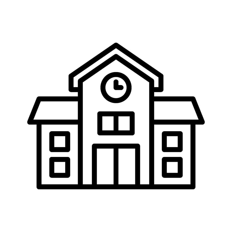 schoolgebouw pictogram vector