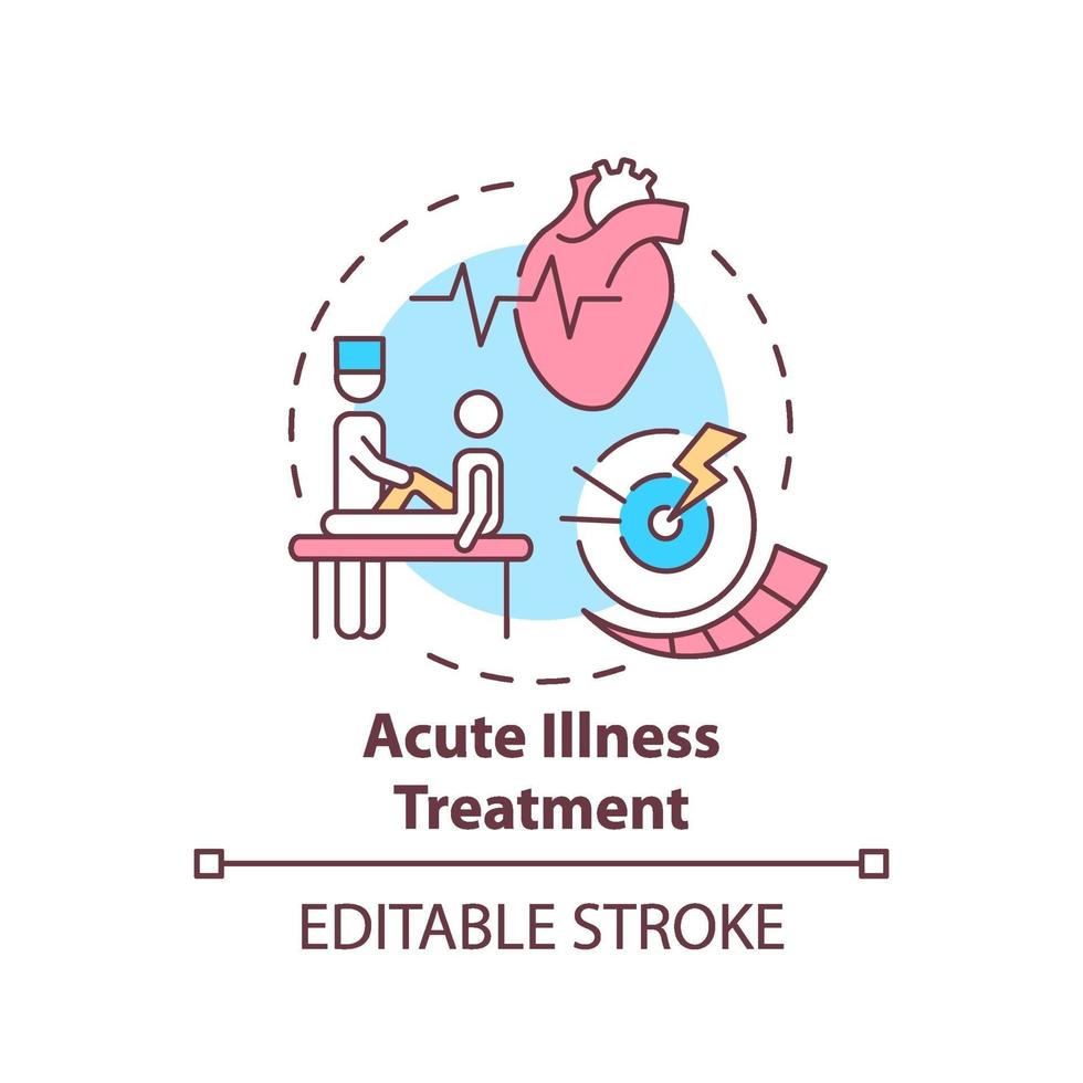 acute ziekte behandeling concept pictogram vector