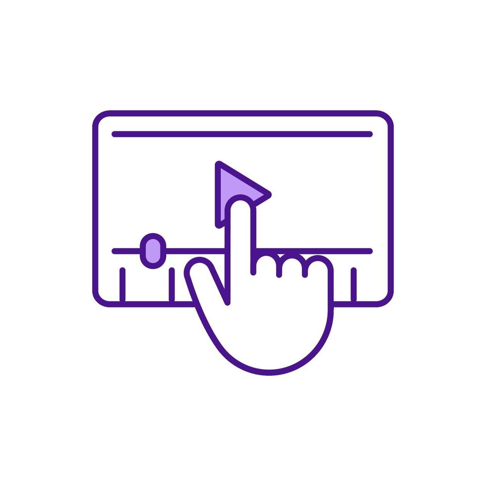 pictogram voor videostreamingdienst in RGB-kleur vector