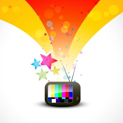 kleurrijke tv-afbeelding vector