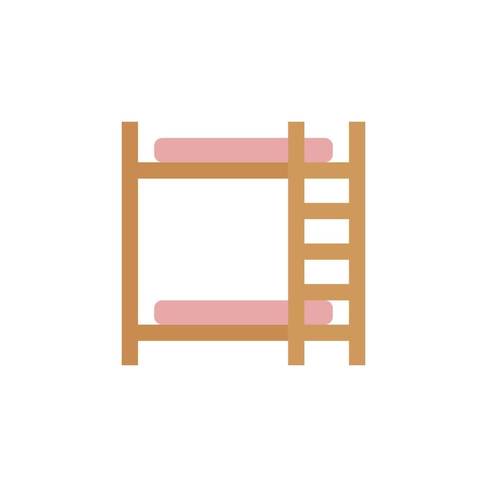 stapelbed bed icoon voor meubilair of huishouden uitrusting bedrijf dat kan worden gebruikt Aan brochures, catalogi, web, patroon element, enz. vector