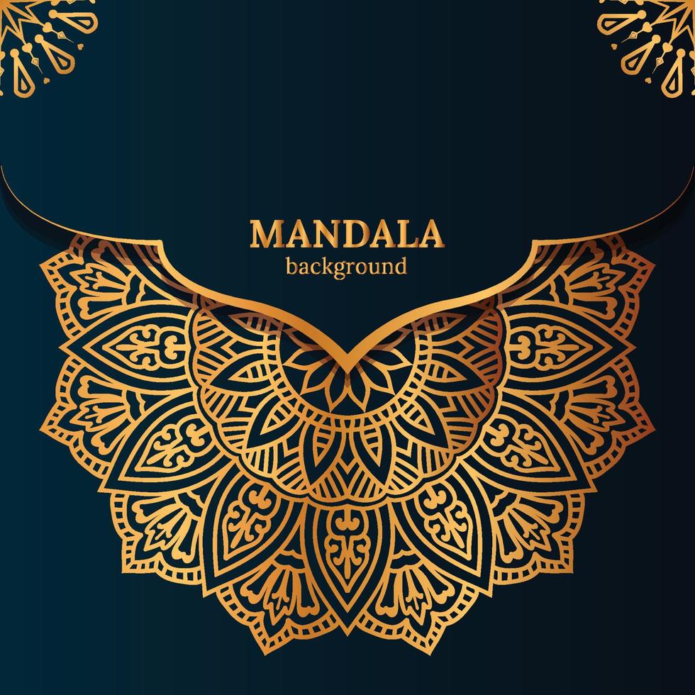luxe mandala achtergrond met gouden arabesk patroon arabische islamitische oosten style.decorative mandala om af te drukken, poster, dekking, brochure, flyer, banner vector