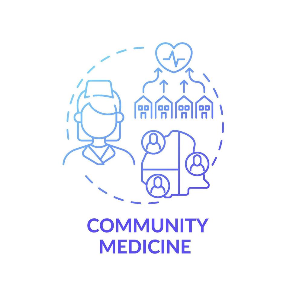 gemeenschap geneeskunde blauwe kleurovergang concept pictogram vector