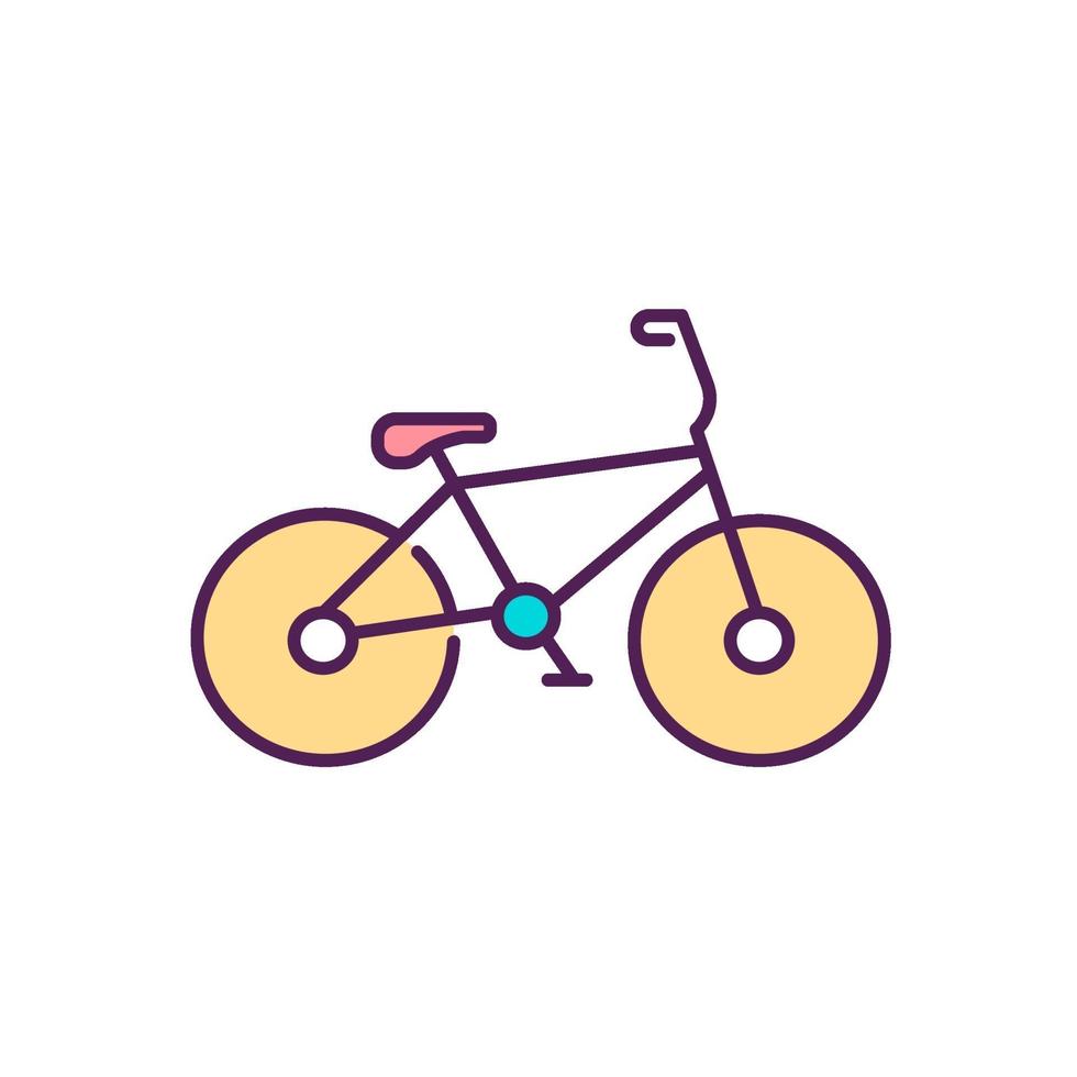 cyclus sport RGB-kleur pictogram vector