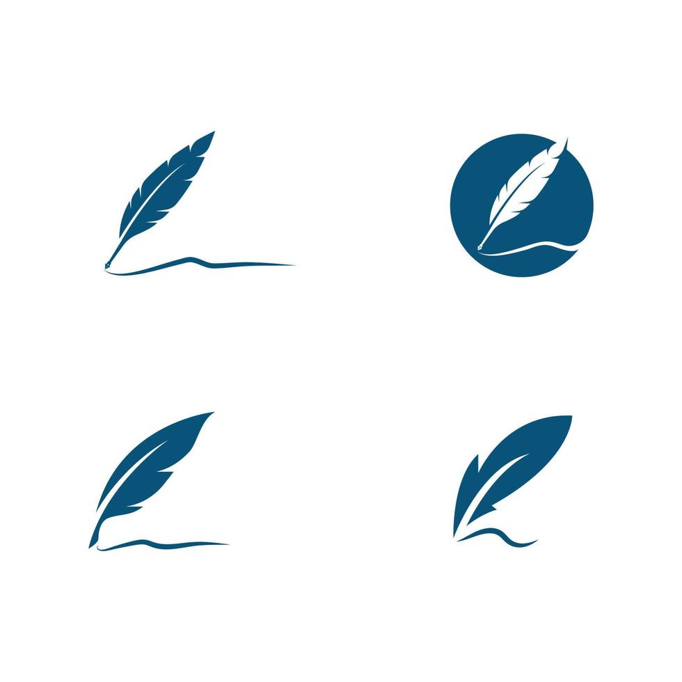 veer pen logo sjabloon vector illustratie