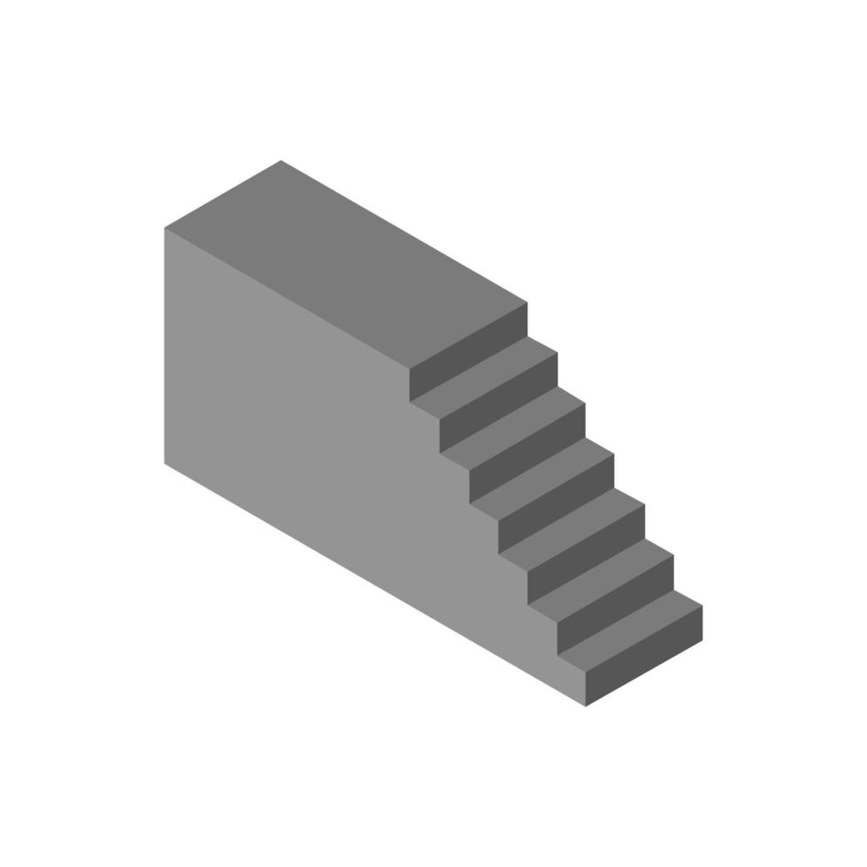 isometrische ladder op witte achtergrond vector