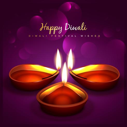 stijlvolle diwali achtergrond vector