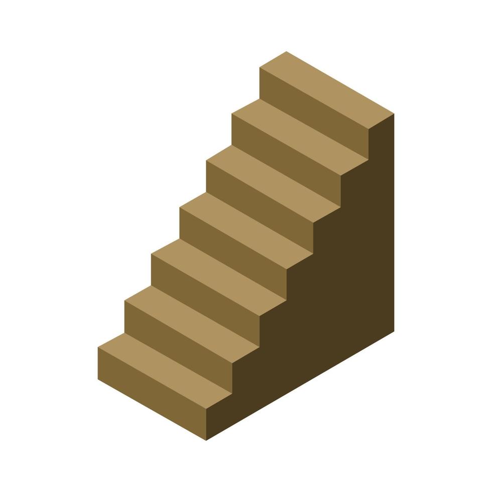 isometrische ladder op witte achtergrond vector