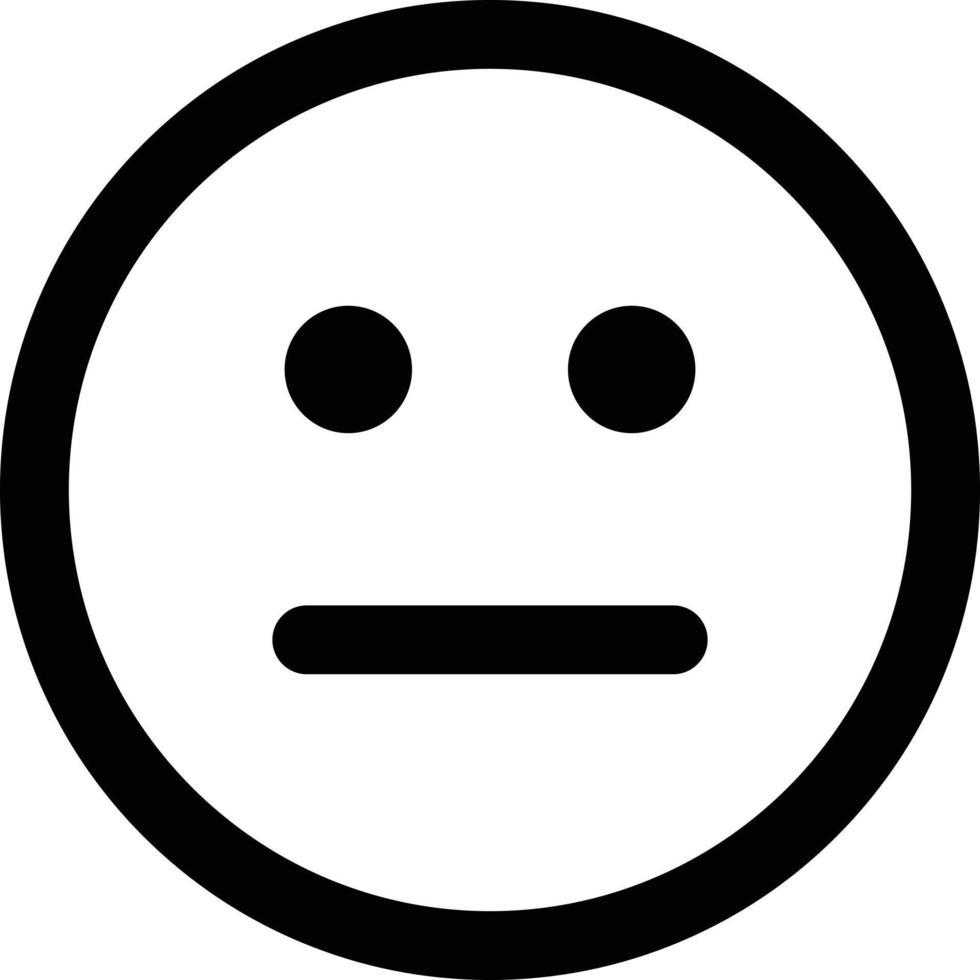 meh gezicht emoticon vector icoon geïsoleerd Aan wit achtergrond