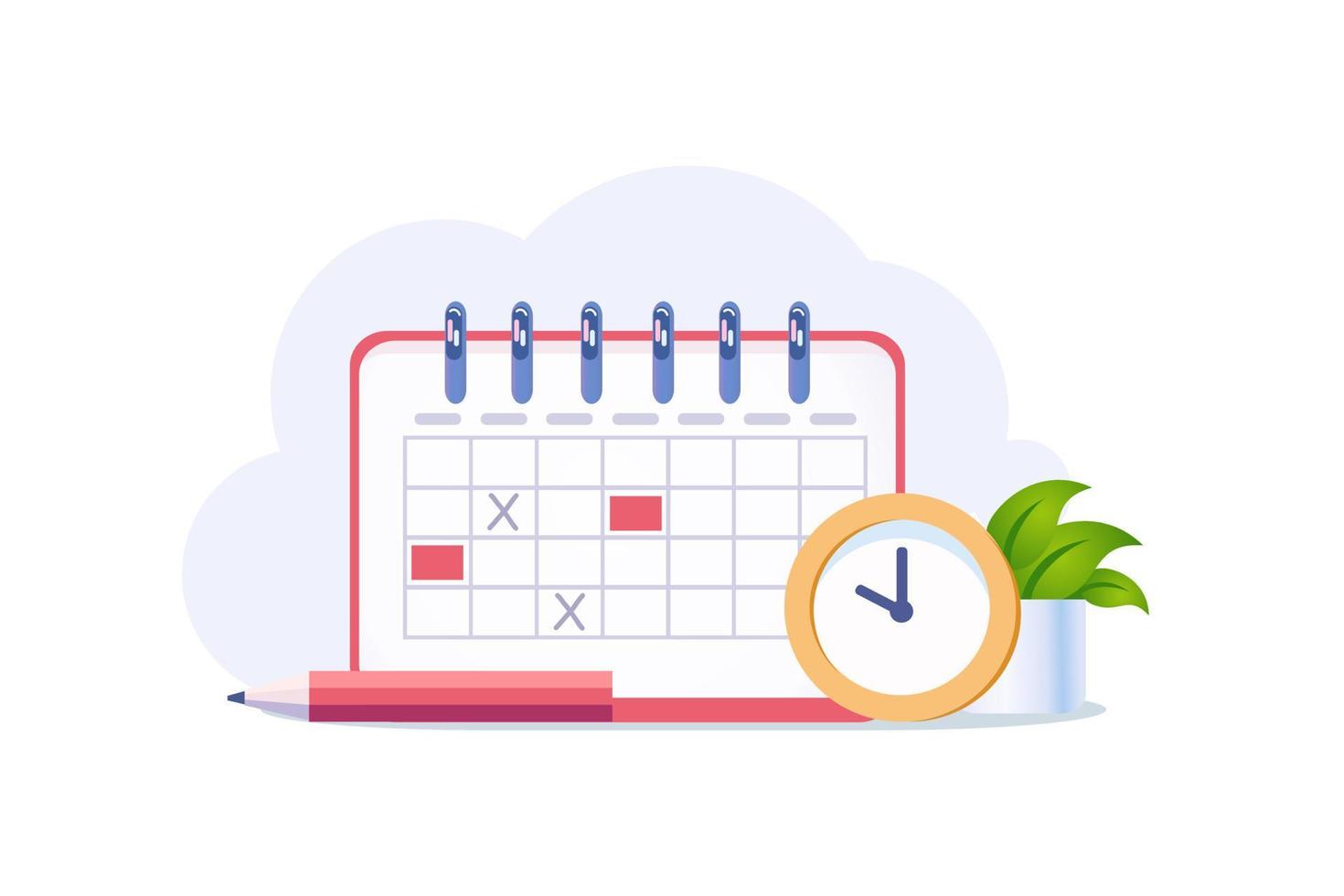 planning schema en kalender concept. kan gebruik voor web banier, infographics. vector