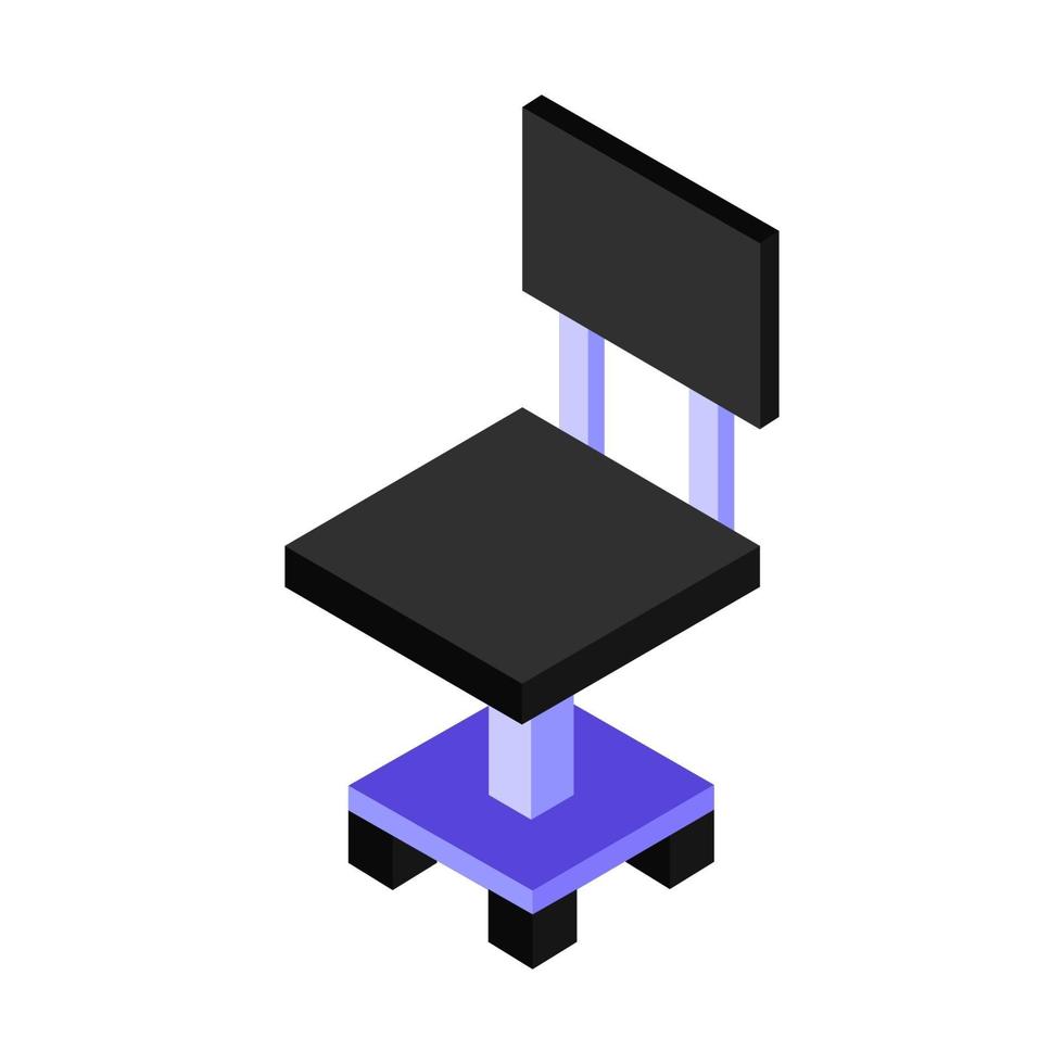 isometrische stoel op witte achtergrond vector