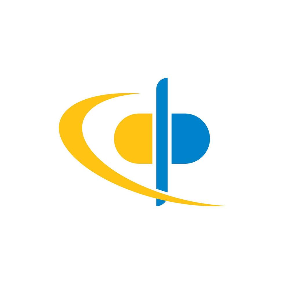 p brief logo bedrijf vector