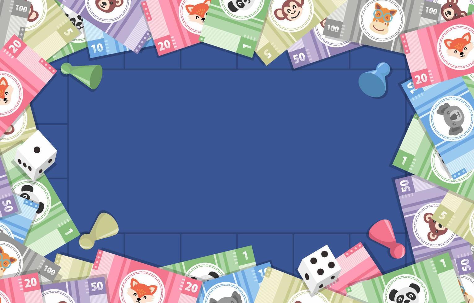 Monopoly bord spellen element achtergrond vector