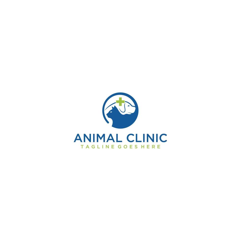 huisdier zorg logo ontwerp. huisdier winkel en veterinair logo concept. vector logo sjabloon