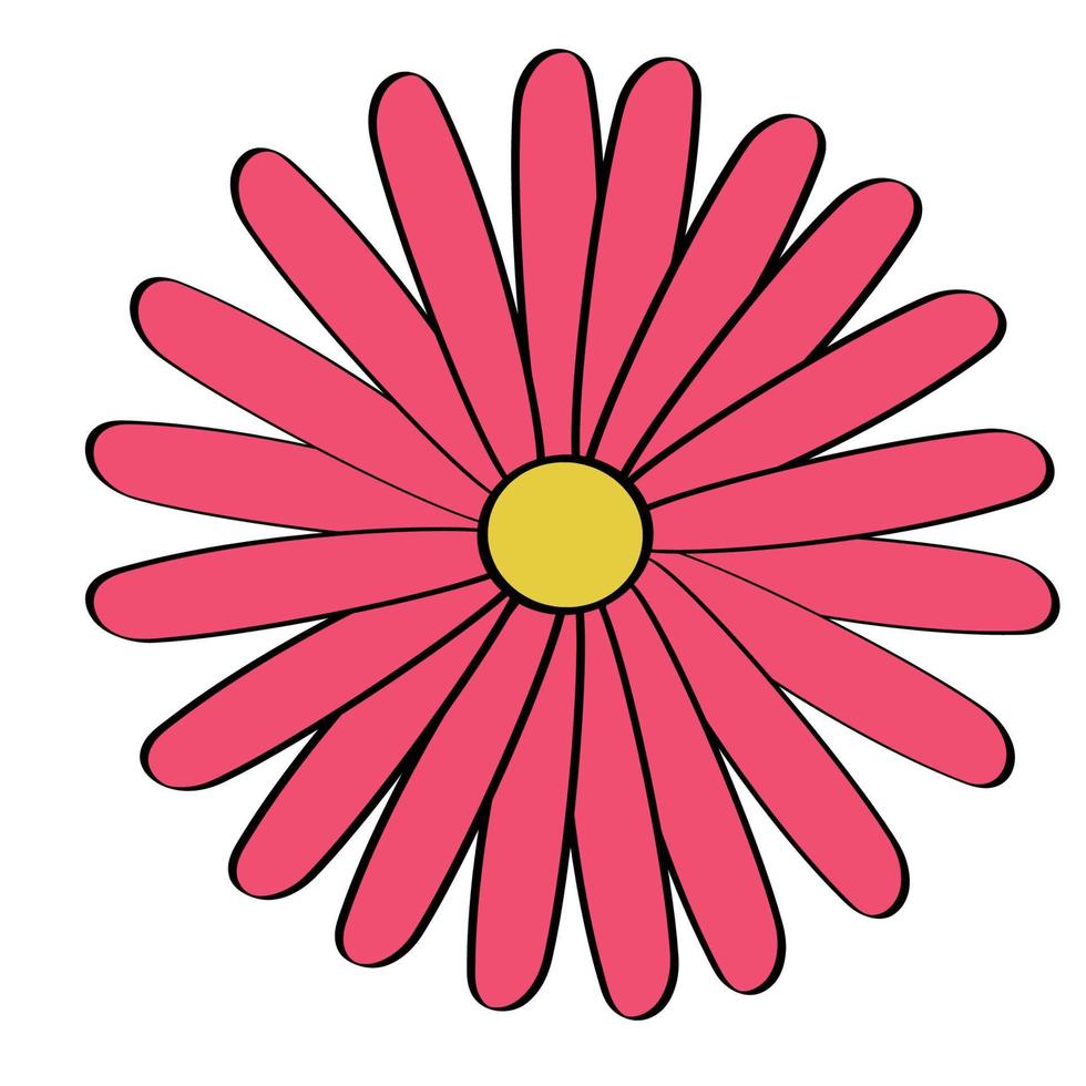 hand- tekening bloemen element reeks 01 vector