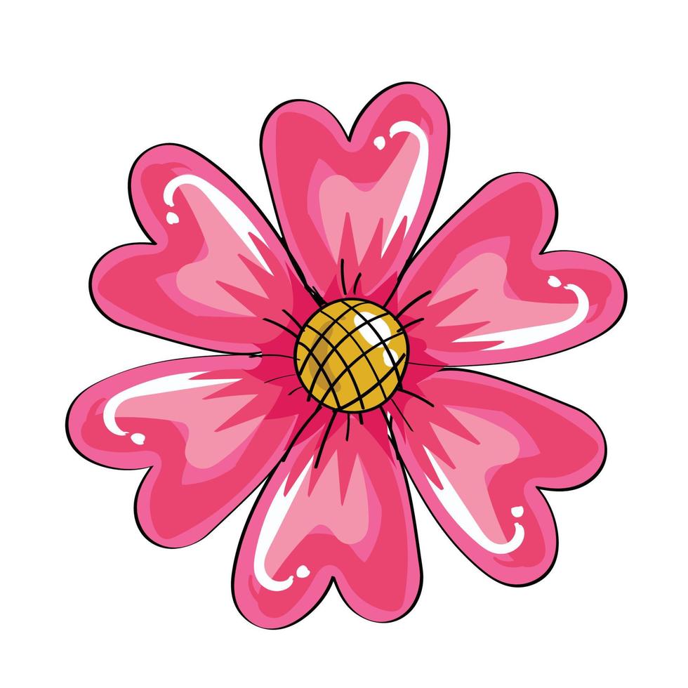 hand- tekening bloemen element reeks 01 vector