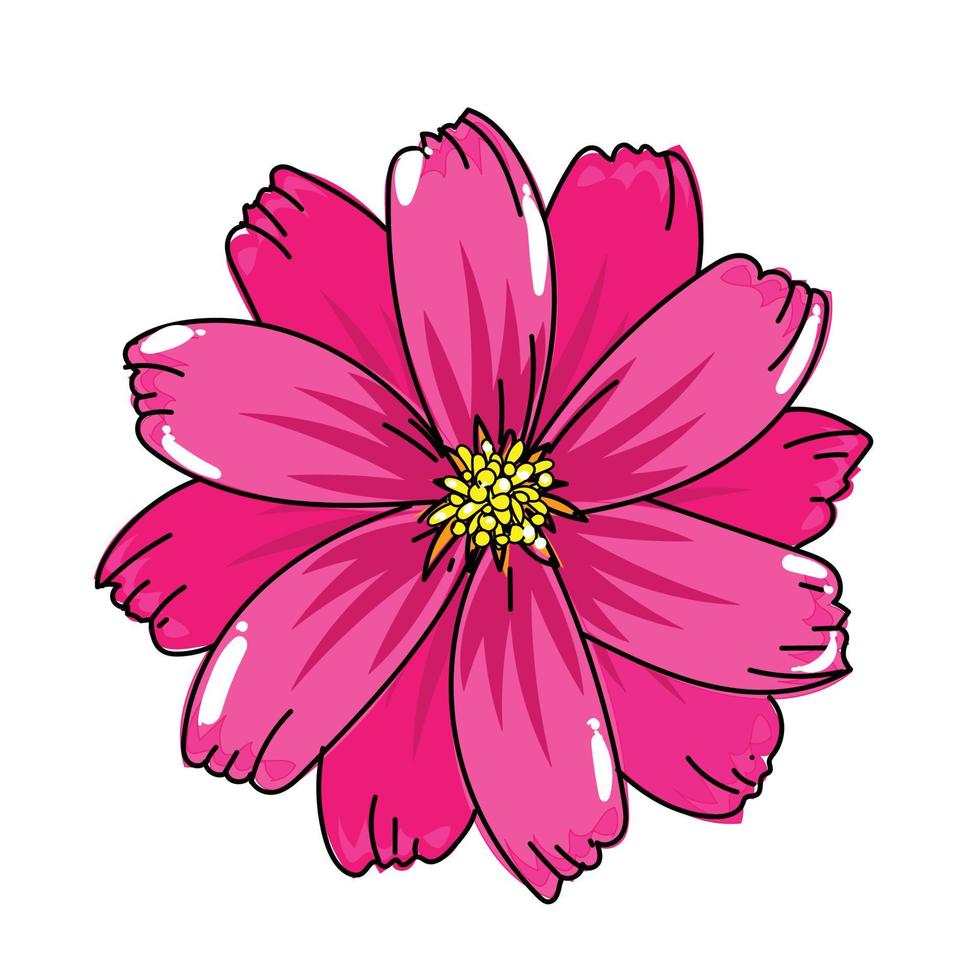 hand- tekening bloemen element reeks 01 vector