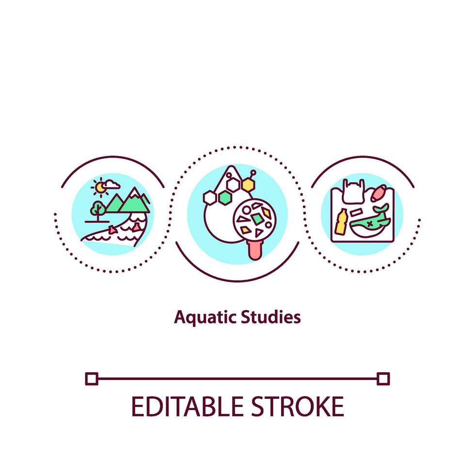 aquatische studies concept pictogram vector