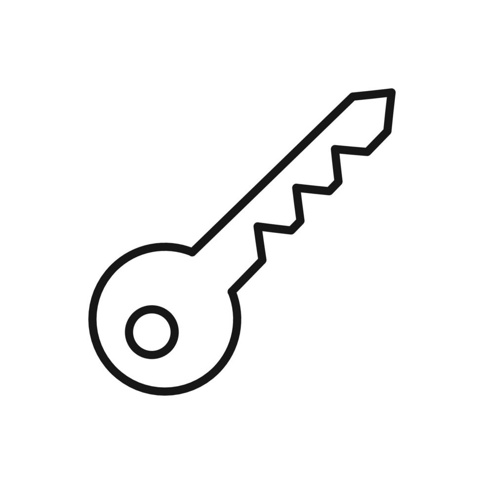 bewerkbare icoon van sleutel, vector illustratie geïsoleerd Aan wit achtergrond. gebruik makend van voor presentatie, website of mobiel app
