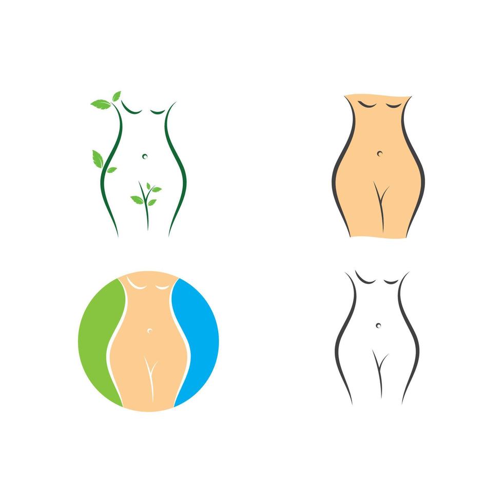 vrouw lichaam vector illustratie icoon ontwerp