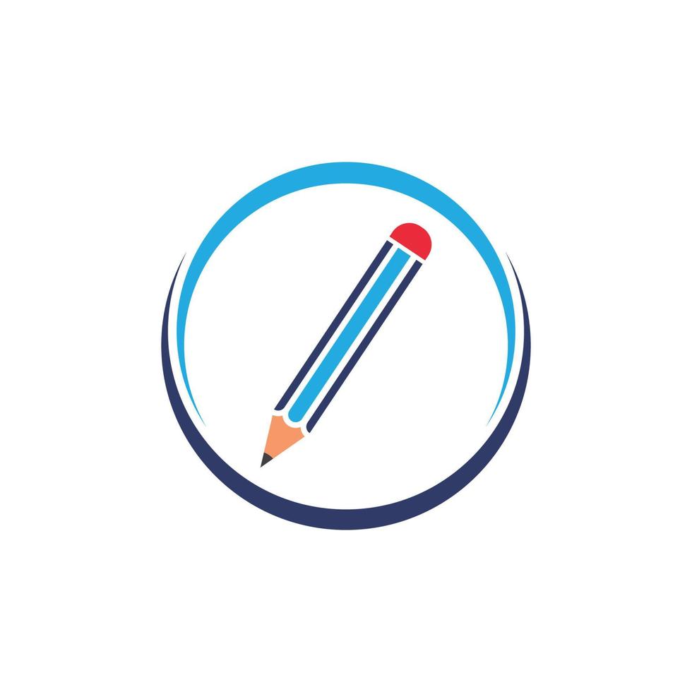 potlood vector illustratie icoon en logo van onderwijs