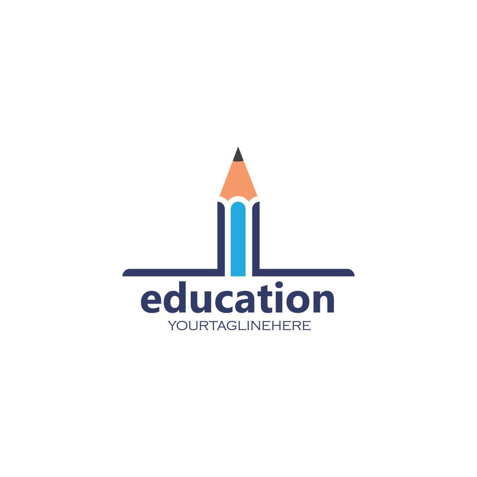 potlood vector illustratie icoon en logo van onderwijs