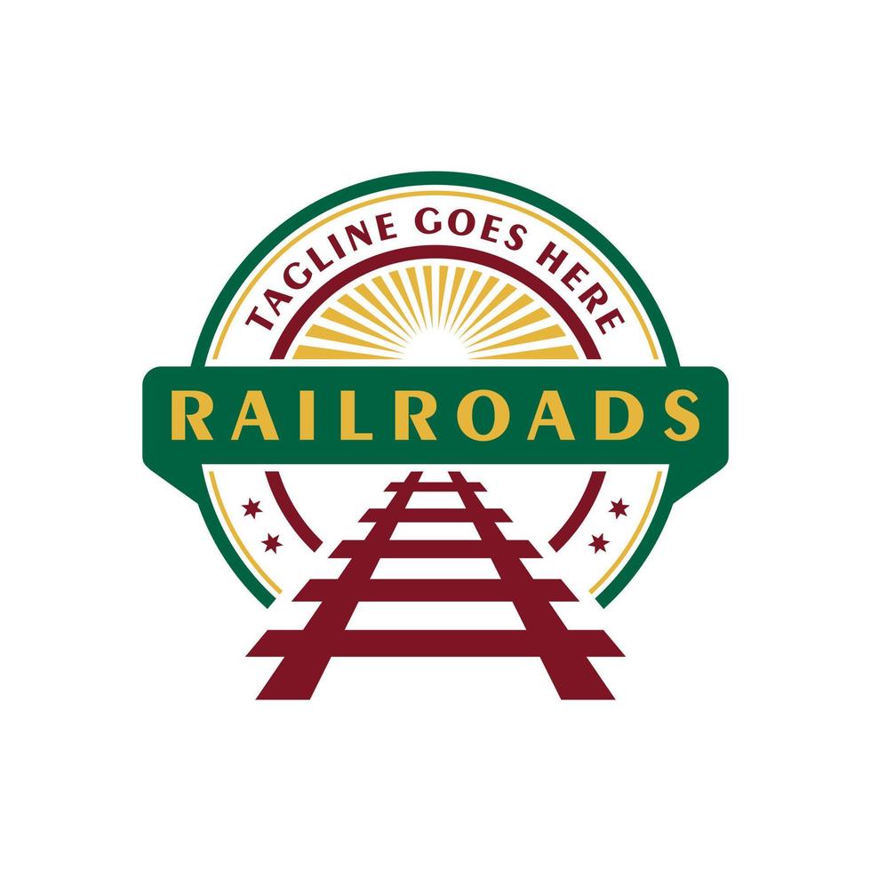 spoorweg bijhouden wijnoogst illustratie logo vector
