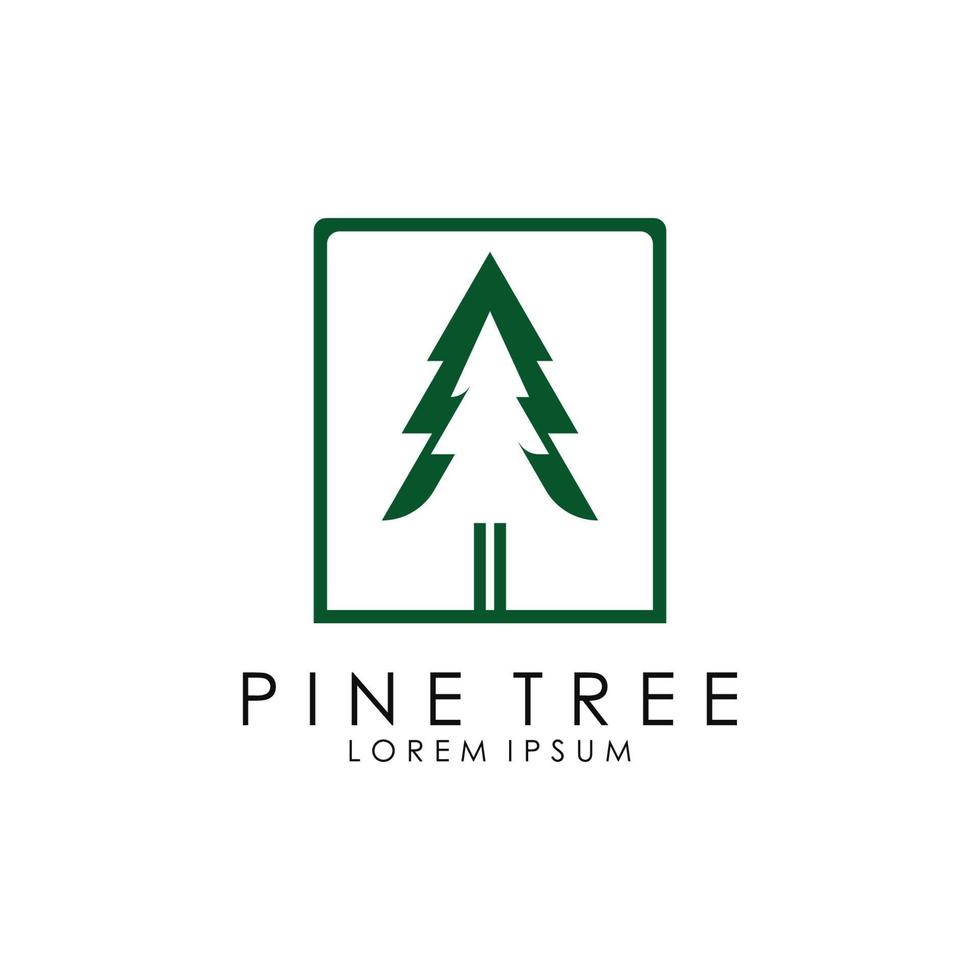 abstract logo illustratie van een pijnboom boom. vector