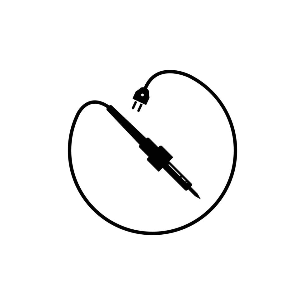 vector illustratie van solderen ijzer logo sjabloon