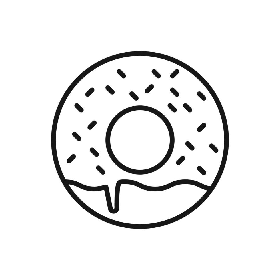 bewerkbare icoon van donut, vector illustratie geïsoleerd Aan wit achtergrond. gebruik makend van voor presentatie, website of mobiel app
