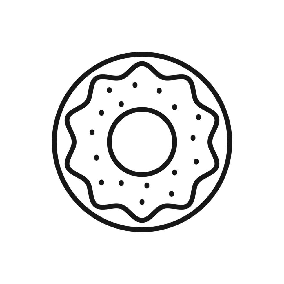 bewerkbare icoon van donut, vector illustratie geïsoleerd Aan wit achtergrond. gebruik makend van voor presentatie, website of mobiel app